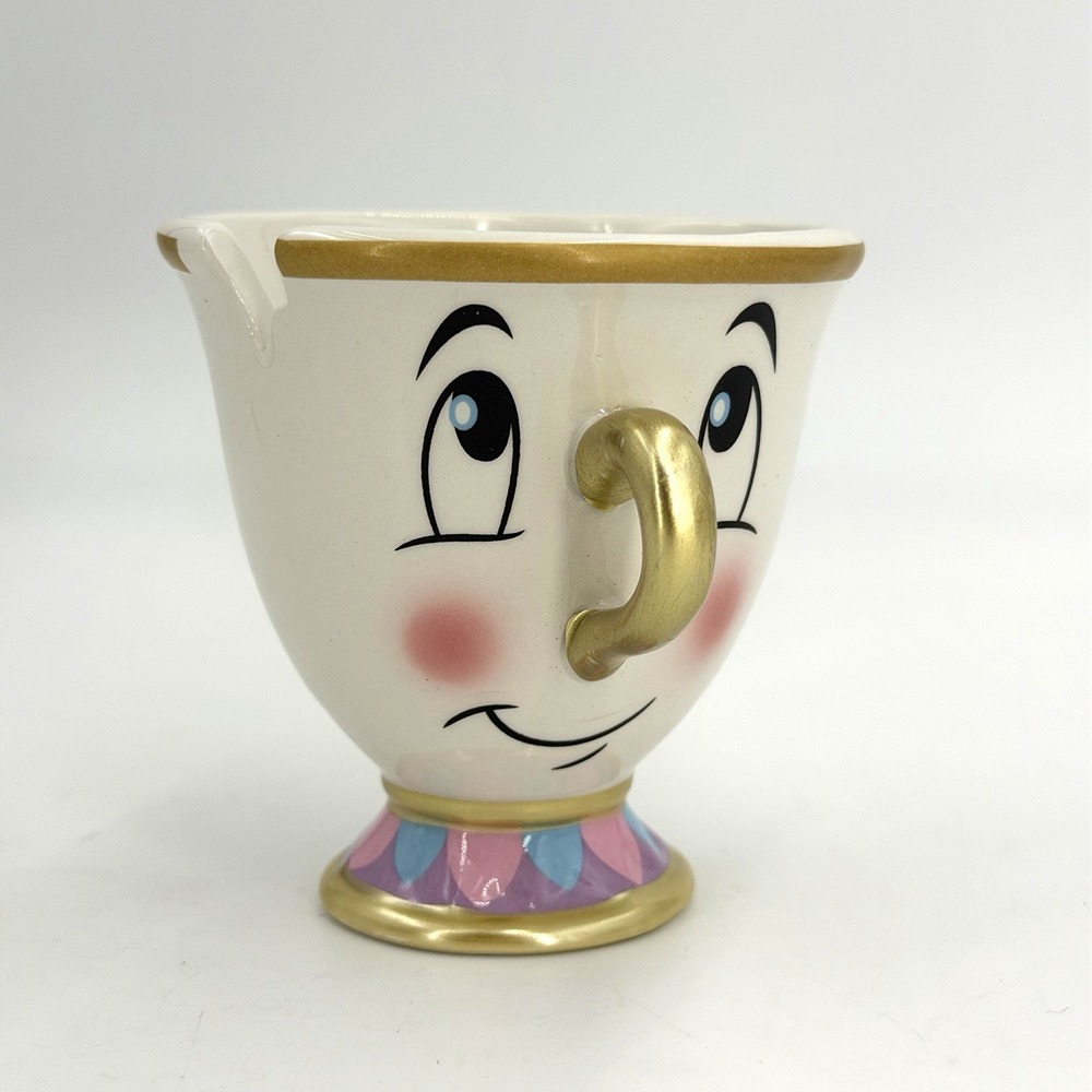 FAB Disney Beauty and the Beast Chip Mug with Gold Foil Rare! Chip Cut Out